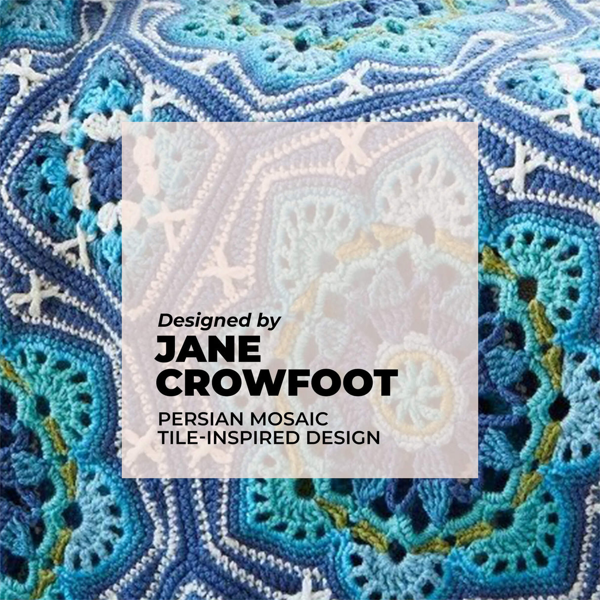 Light Blue Persian Tiles Throw