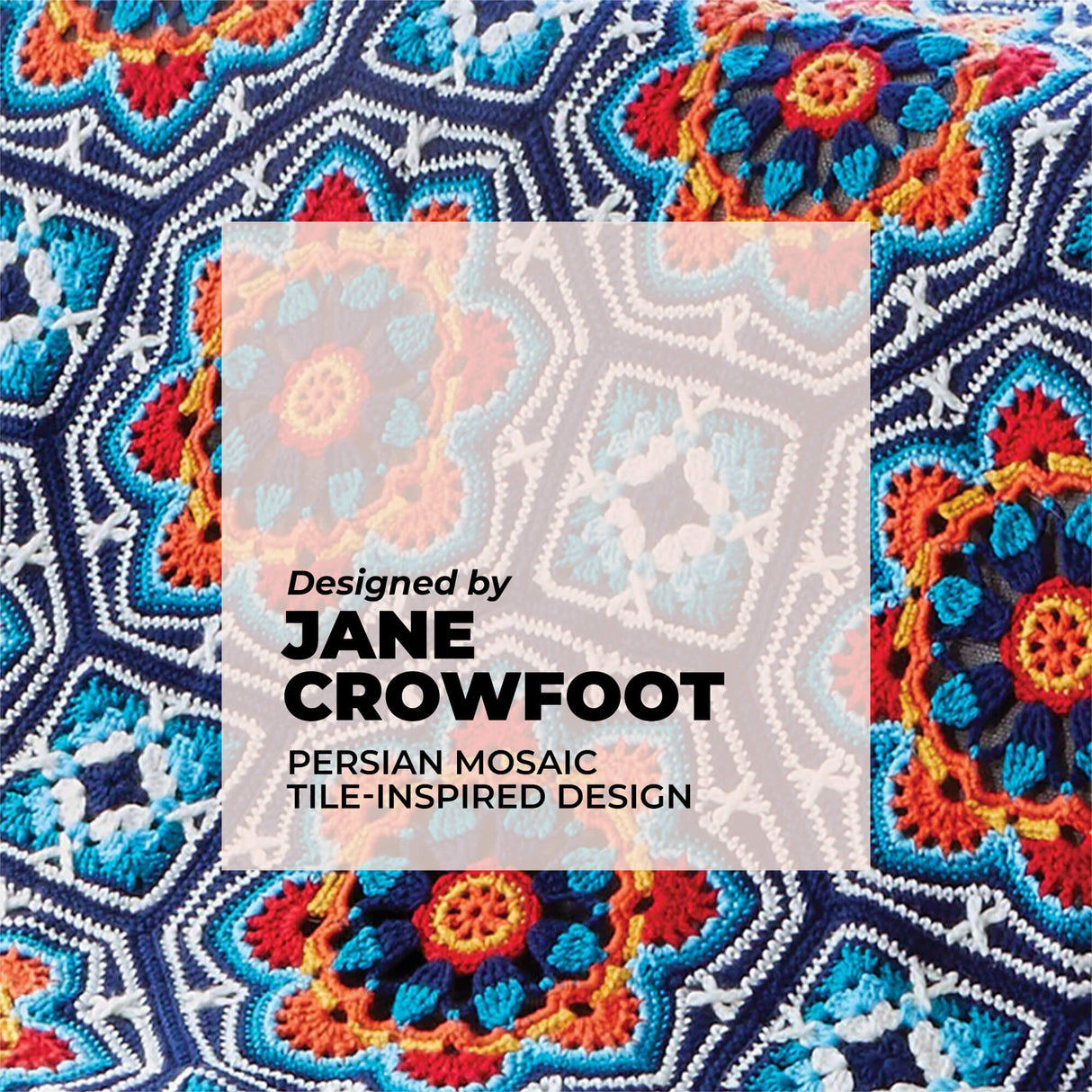 Dark Blue Persian Tiles Throw