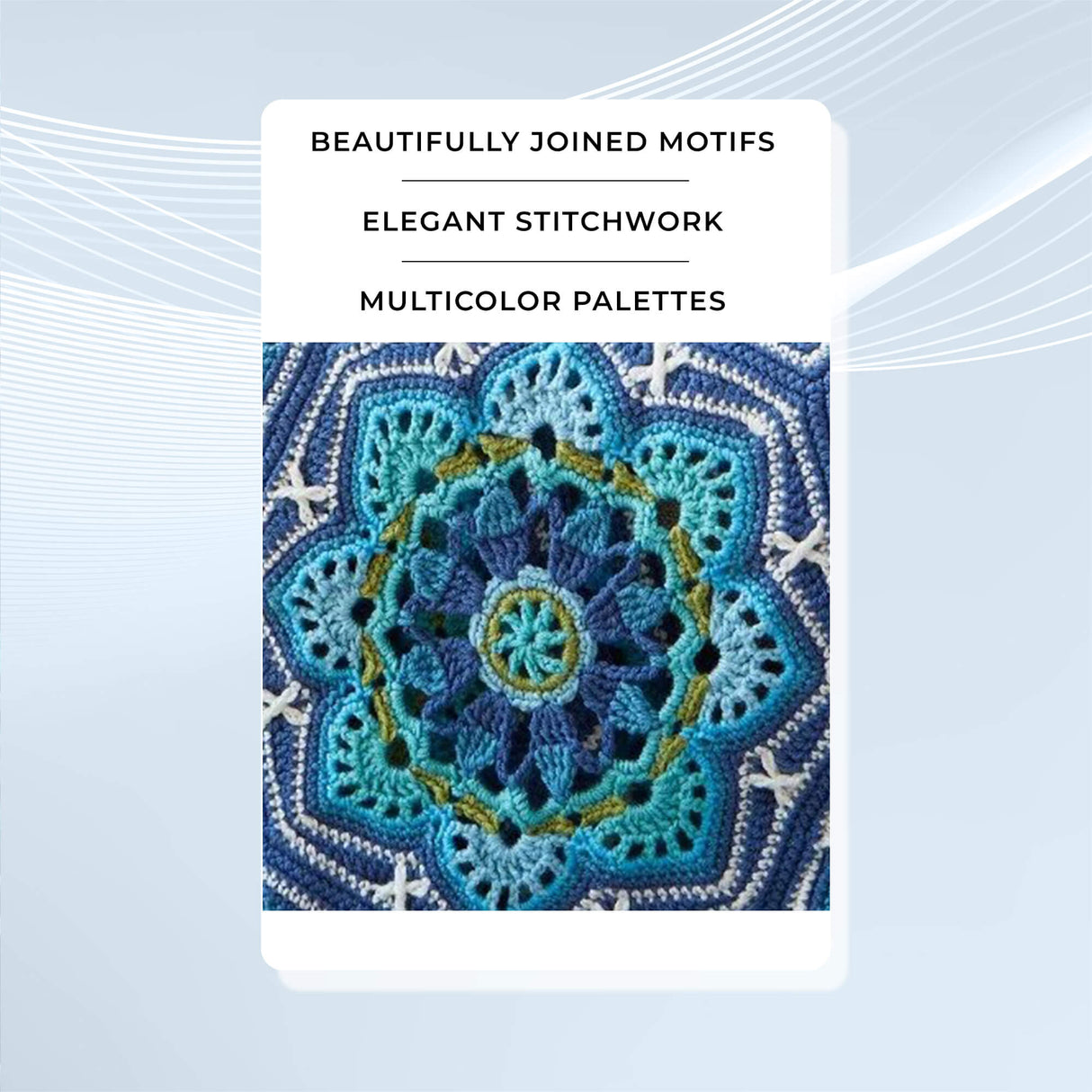 Light Blue Persian Tiles Throw