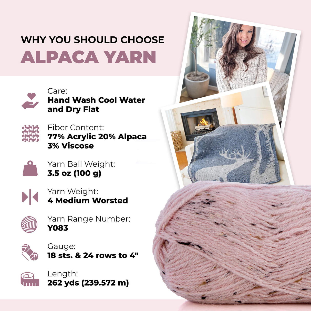 Mary Maxim Natural Alpaca Tweed