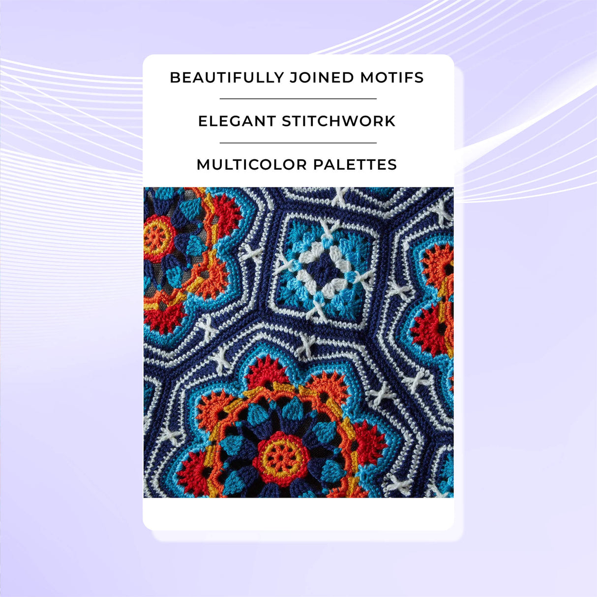 Dark Blue Persian Tiles Throw