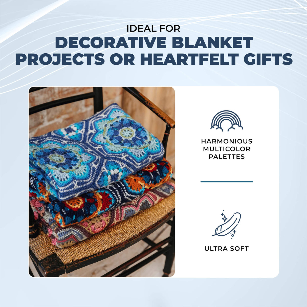 Light Blue Persian Tiles Throw