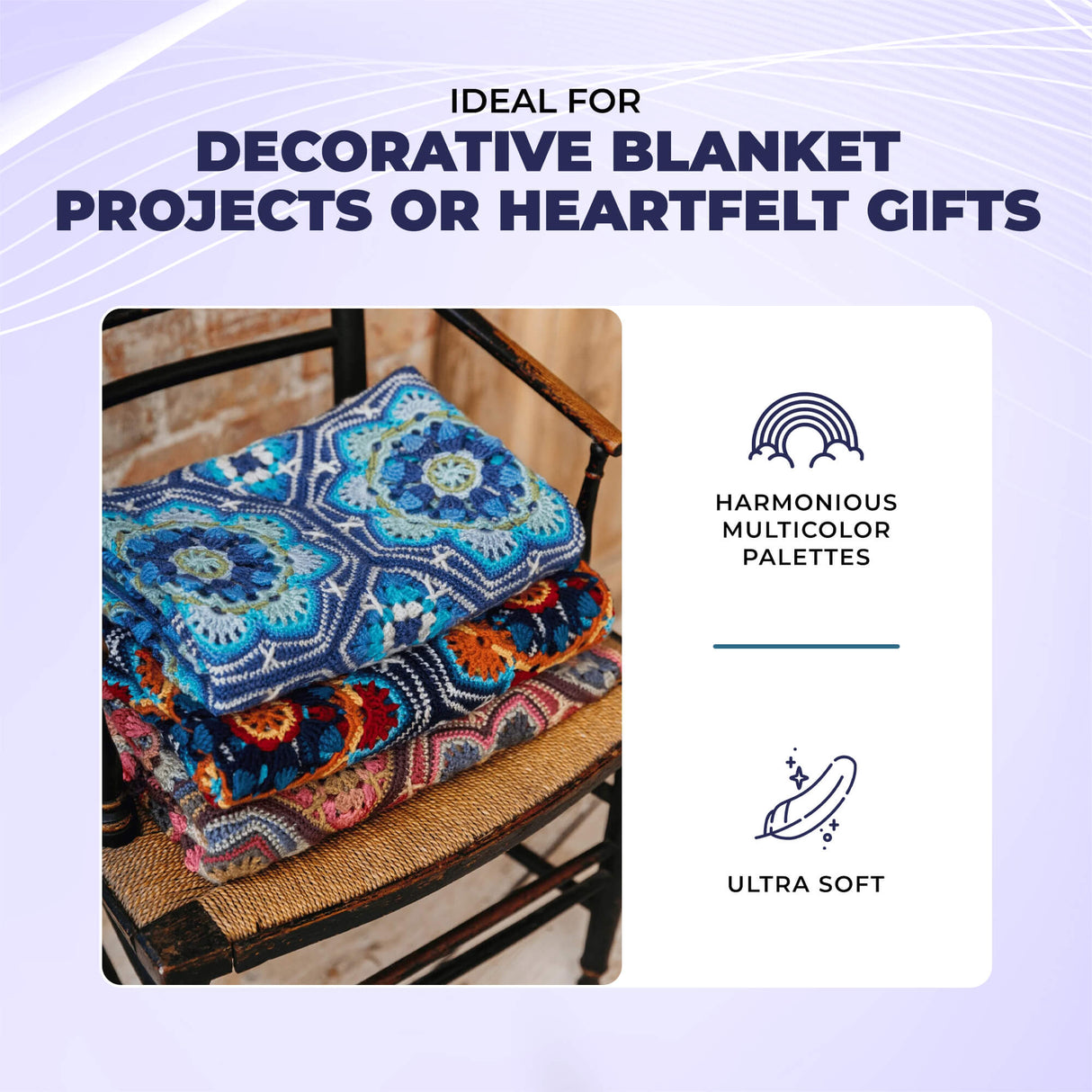 Dark Blue Persian Tiles Throw