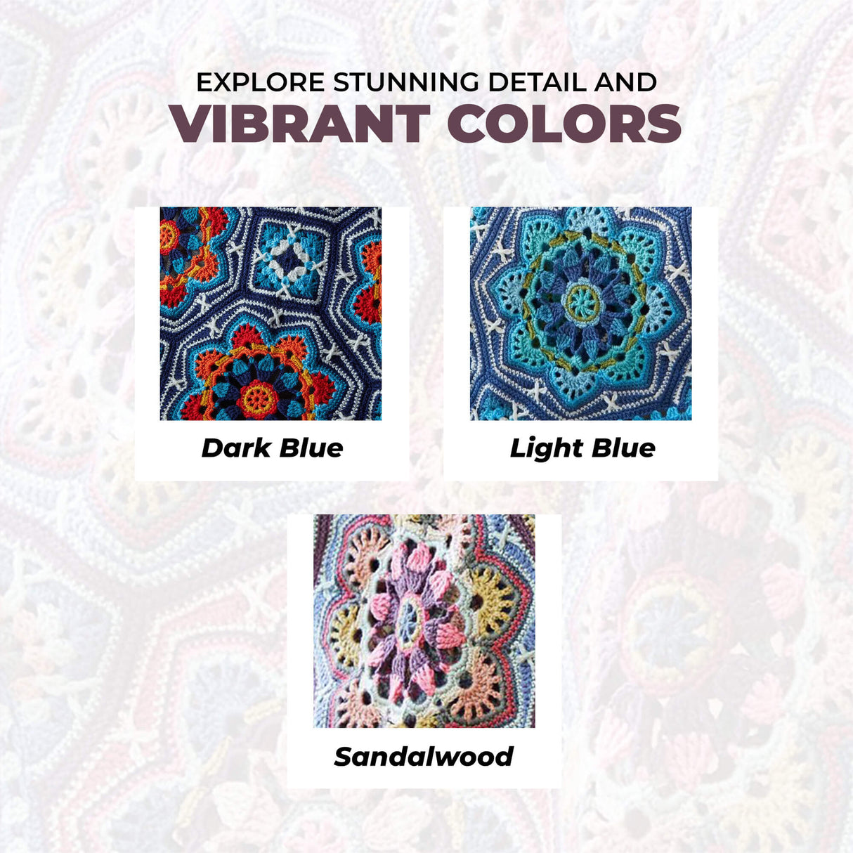 Dark Blue Persian Tiles Throw