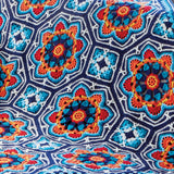 Dark Blue Persian Tiles Throw