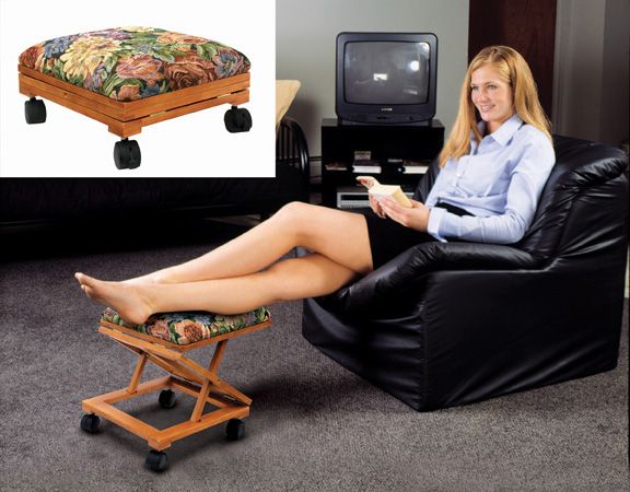 Fold-Away Tapestry Foot Rest