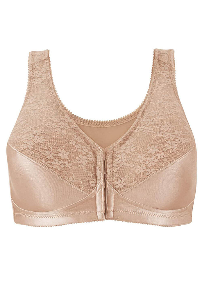 FULLY® Lace Wireless Back & Posture Support Bra with Front Closure