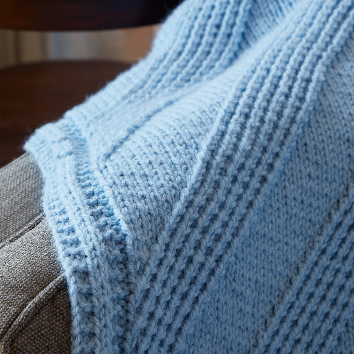 Knit Diagonal Afghan