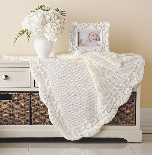 Scalloped Aran Blanket