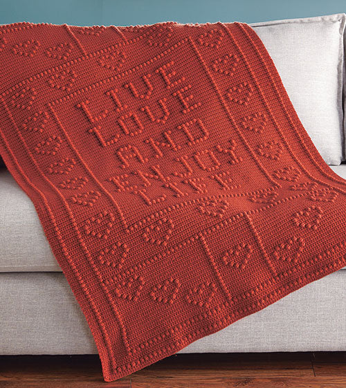 Live, Love and Enjoy Life Afghan