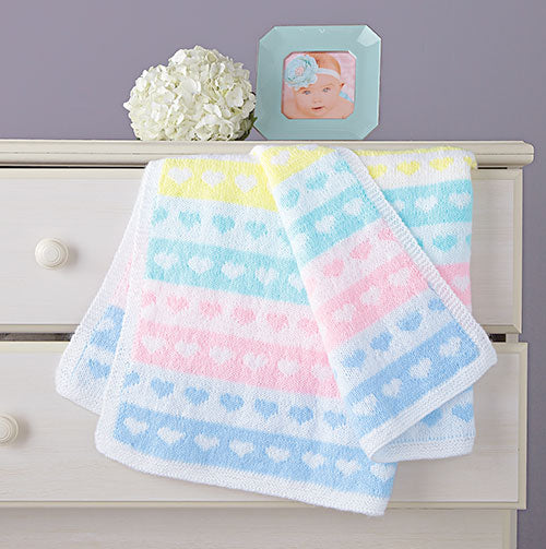Reversible Hearts Blanket