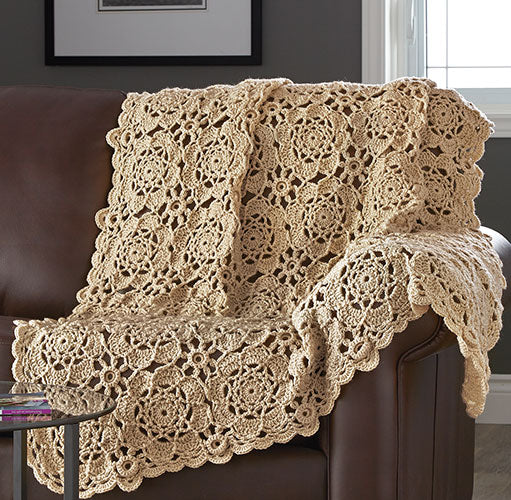 Flower Motif Throw