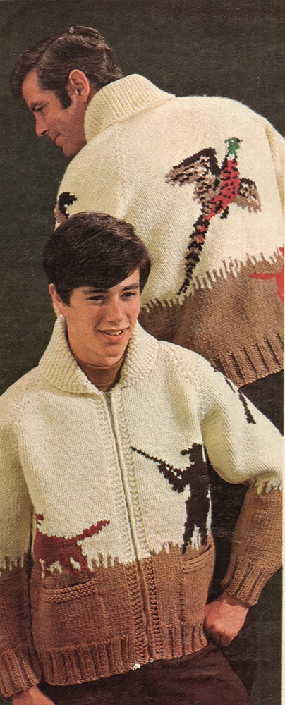 Men's or Ladies' Pheasant Cardigan Pattern