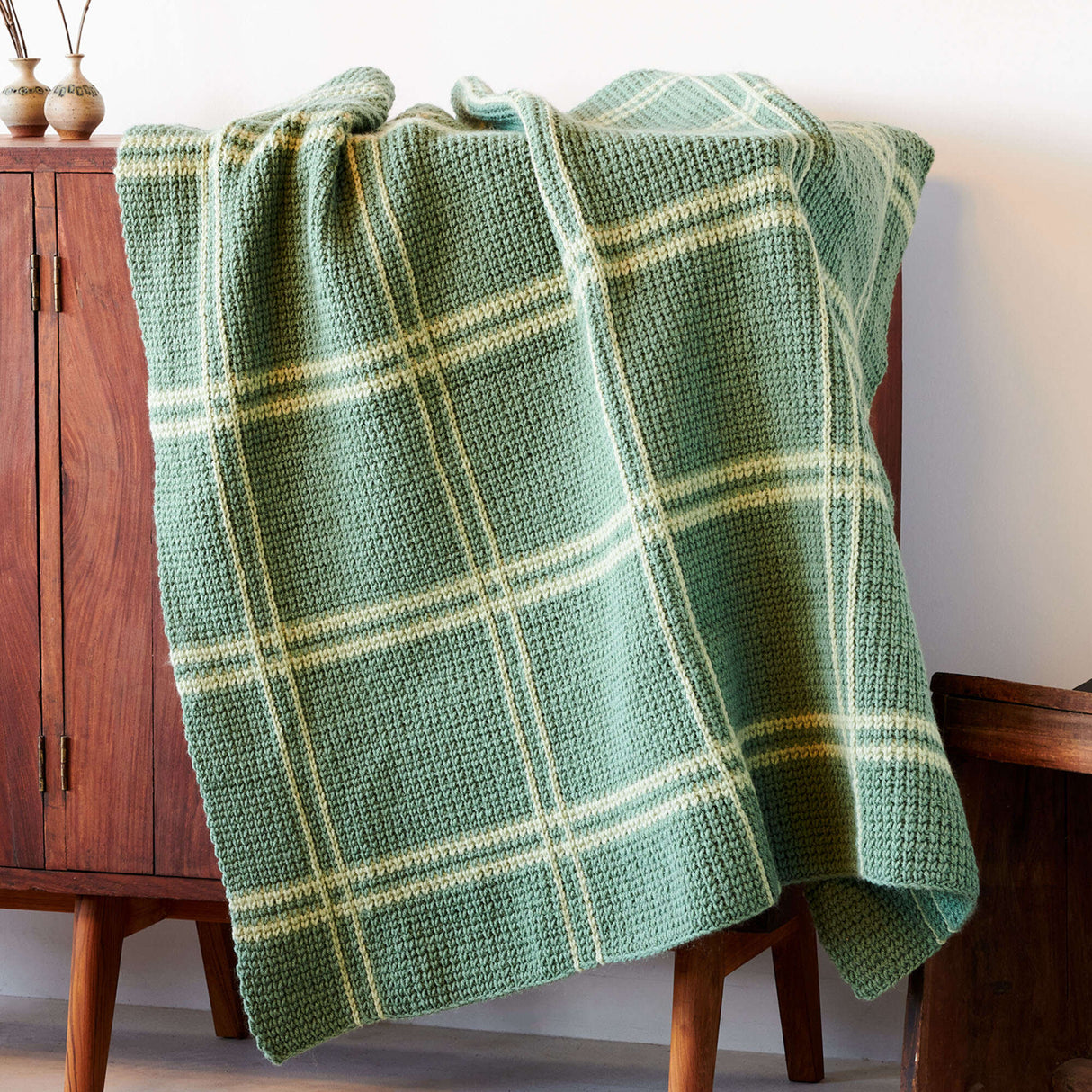 Free Simple Plaid Crochet Blanket Pattern