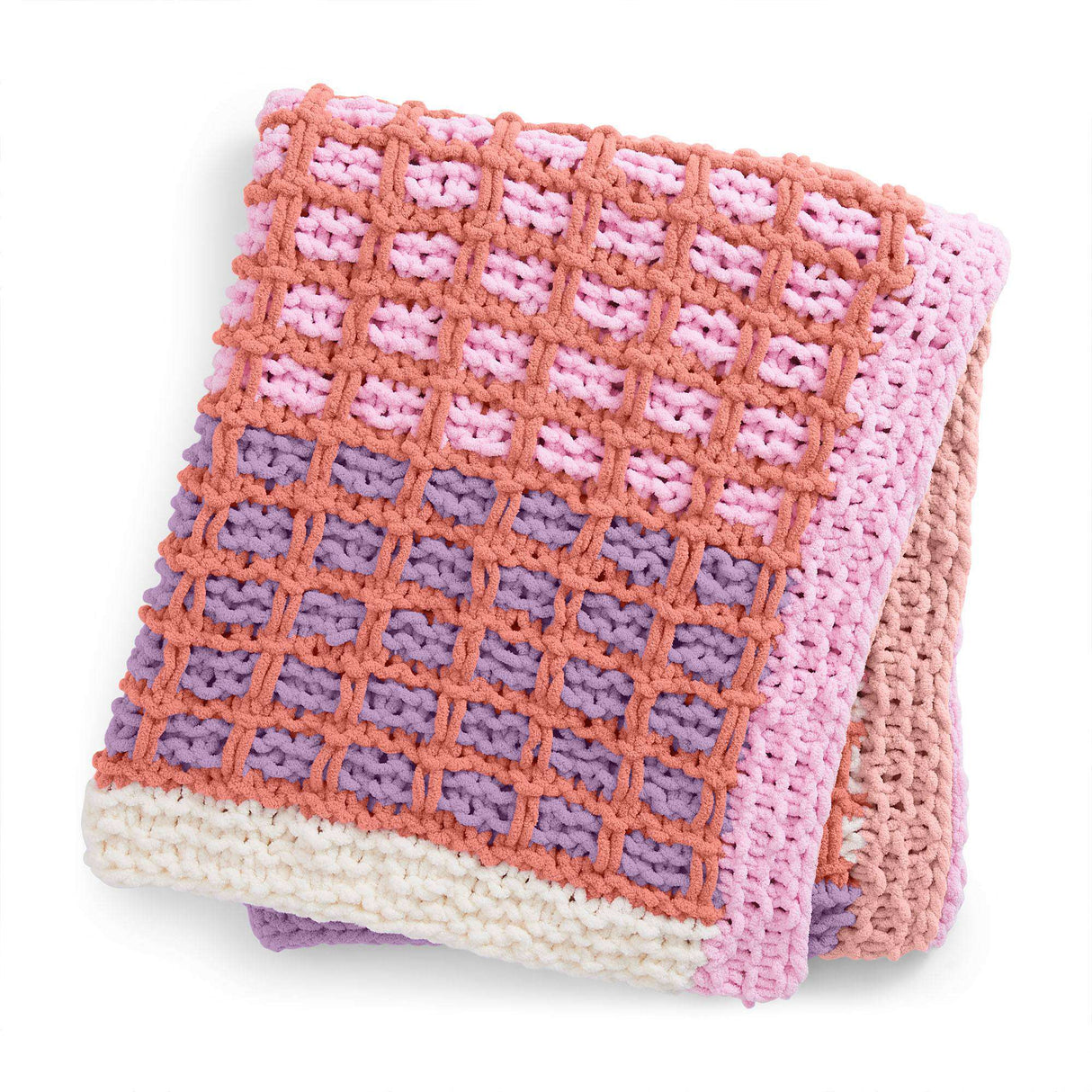 Free Knit Gridline Baby Blanket Pattern