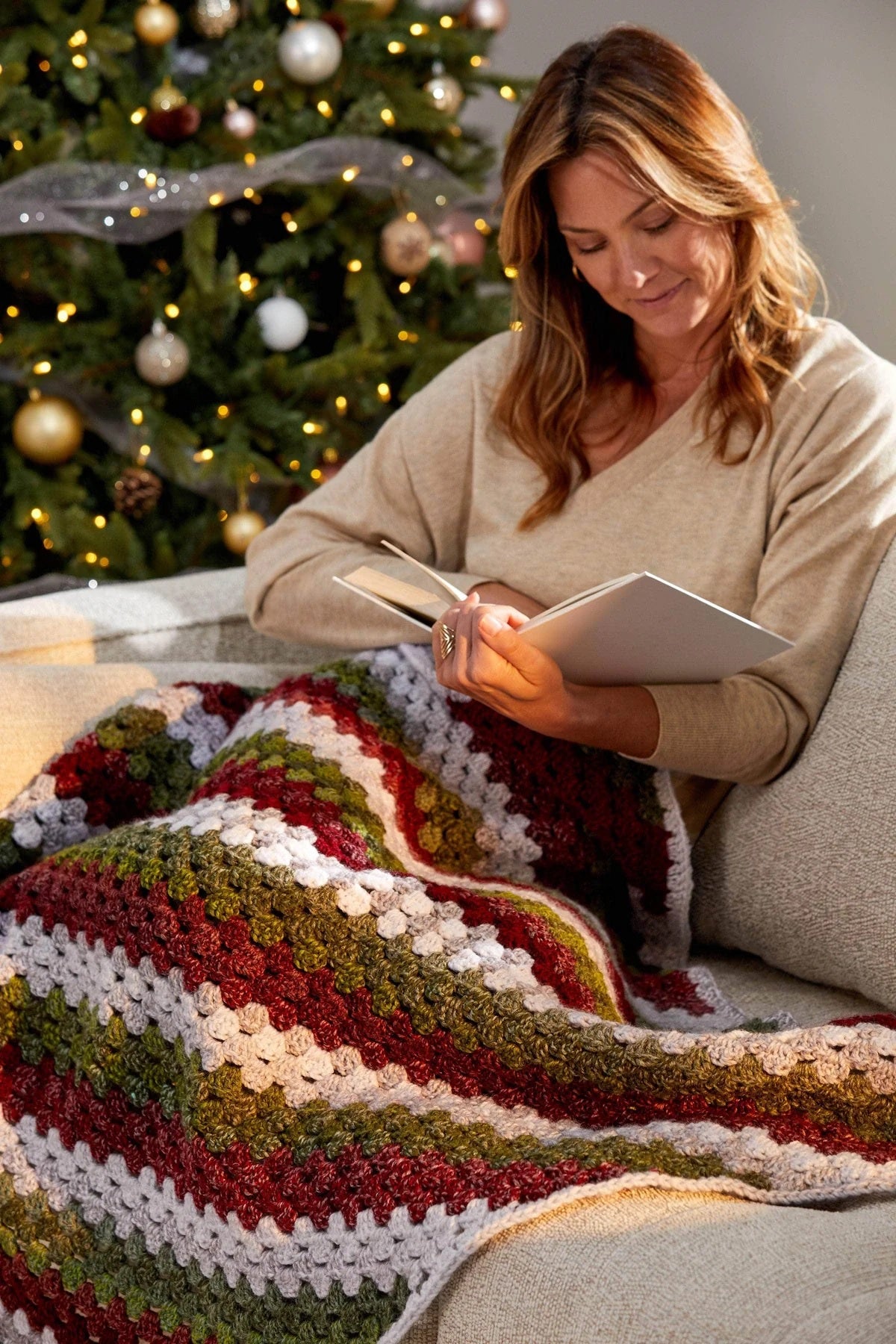 Free Diagonal Granny Stripe Throw Pattern