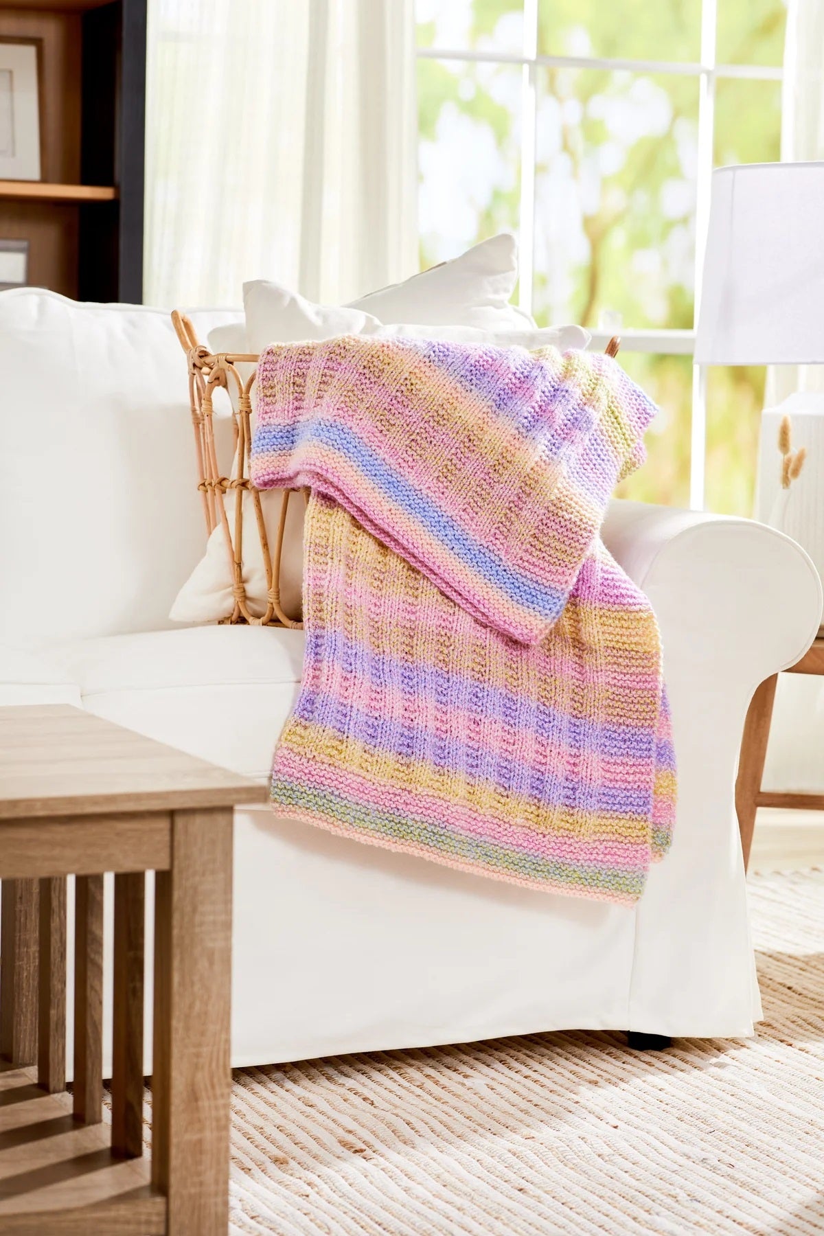 Free Garter Columns Throw Pattern