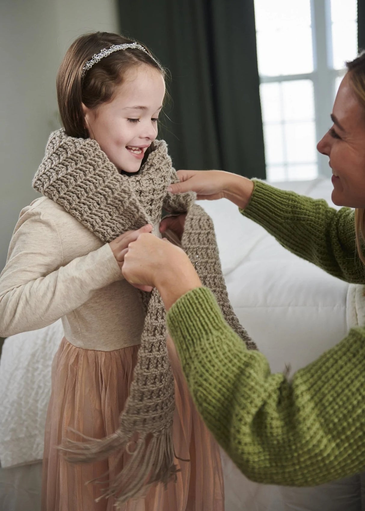 Free Waffle Fringe Scarf Pattern