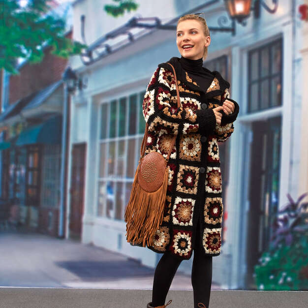 Coatigan gratuit à motif Grannies