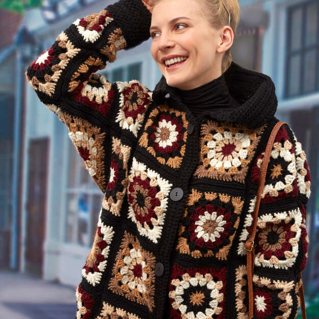 Coatigan gratuit à motif Grannies