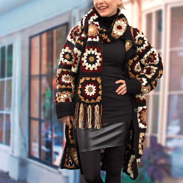 Coatigan gratuit à motif Grannies