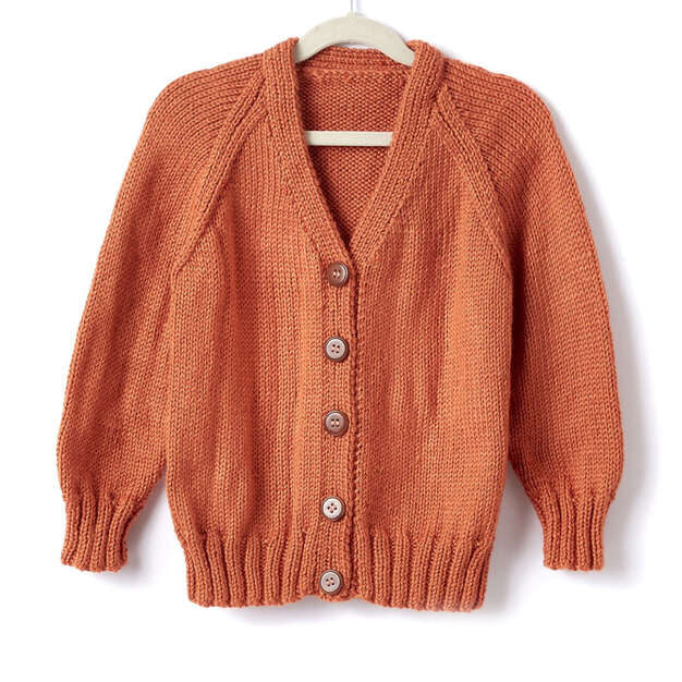 Modèle de cardigan en tricot gratuit à col en V
