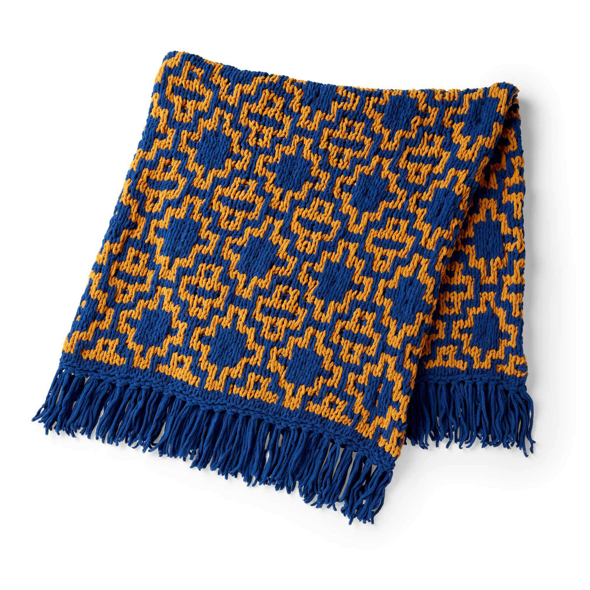 Free Mosaic Diamonds Knit Blanket Pattern