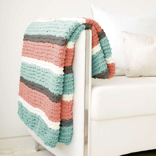 Free Get Fresh Knit Throw Pattern