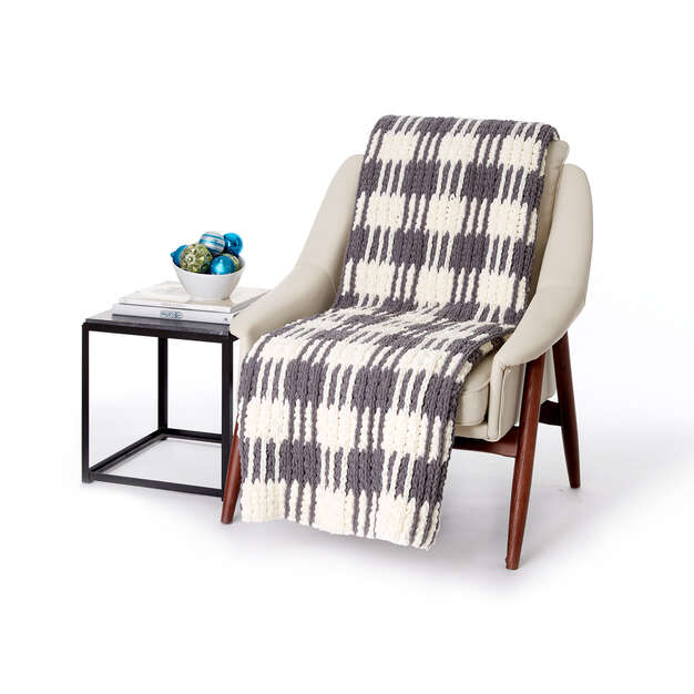 Free Crochet Gingham Plaid Blanket Pattern