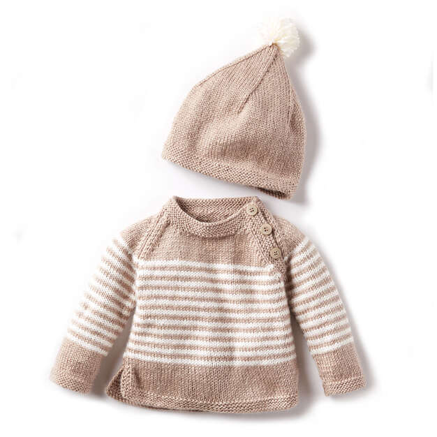 Free Wee Stripes Knit Pullover & Hat Pattern