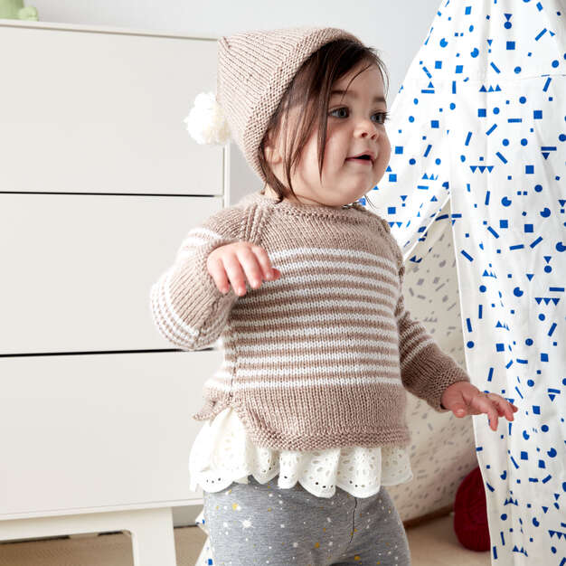 Free Wee Stripes Knit Pullover & Hat Pattern