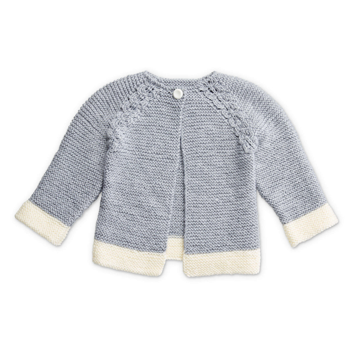Free Dipped Detail Knit Baby Cardigan Pattern