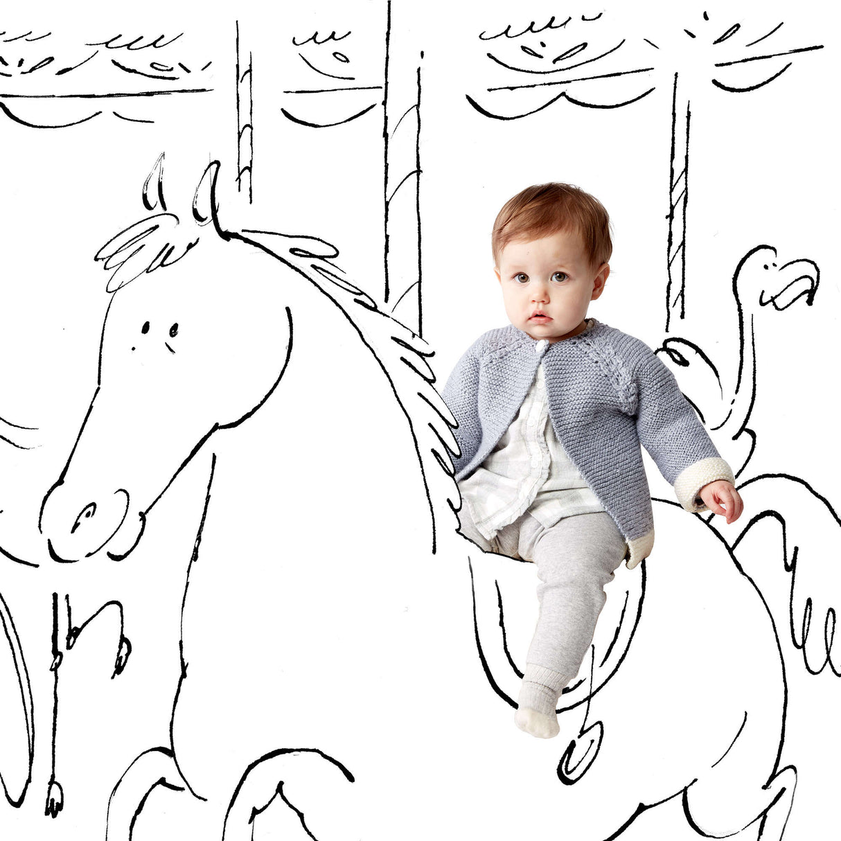 Free Dipped Detail Knit Baby Cardigan Pattern