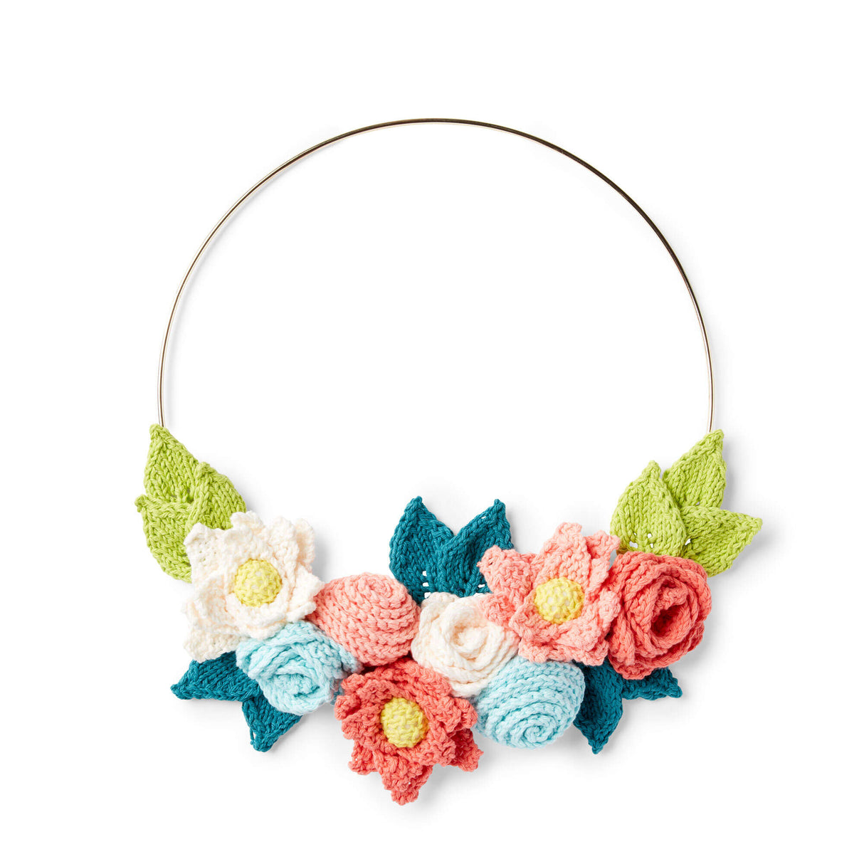 Free In Bloom Knit Wreath Pattern