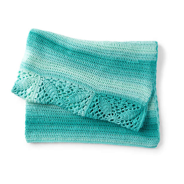 Free Crochet Pretty Squares-in-a-Row Bed Throw Pattern