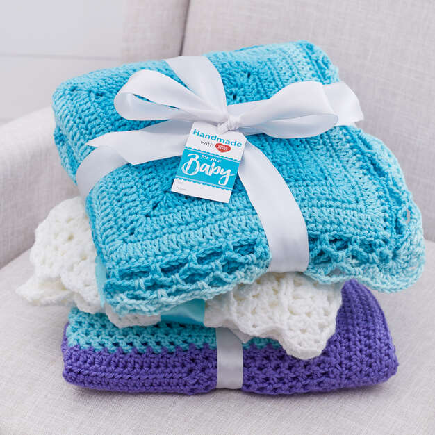 Free Nine Block Baby Crochet Blanket Pattern
