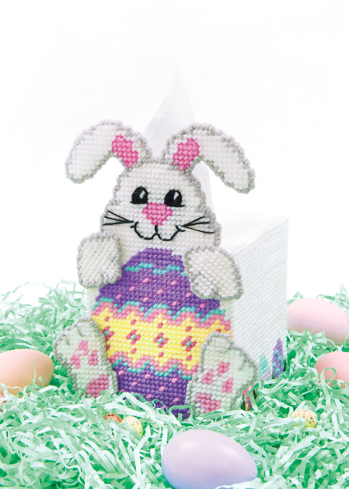 Kit de toile en plastique pour couvercle de boîte à mouchoirs en forme de lapin