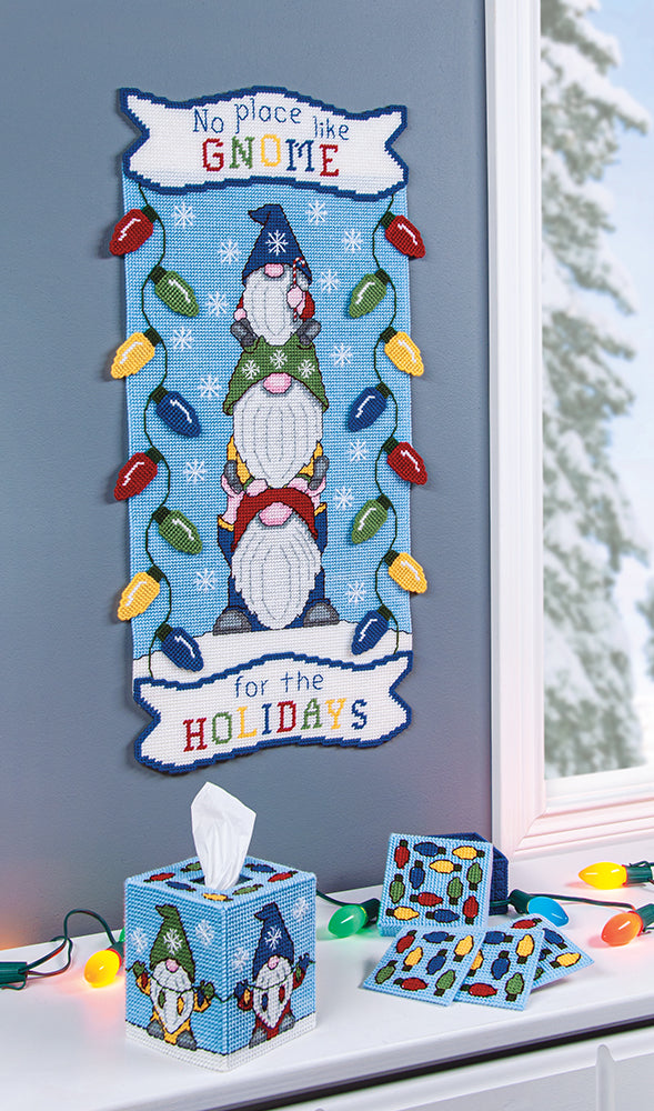 Kit d'ensemble de toile en plastique Gnome For The Holidays