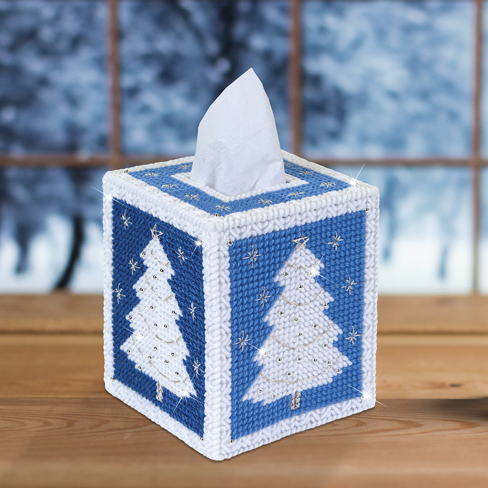Winter Wonderland Tissue Box Cover Plastic Canvas Kit