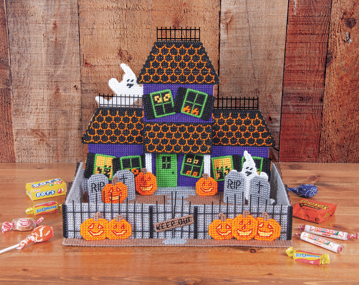 Trick or Treat Plastic Canvas Candy Dish Kit