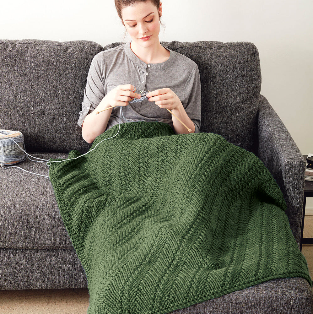 Reversible Knit Lap Blanket