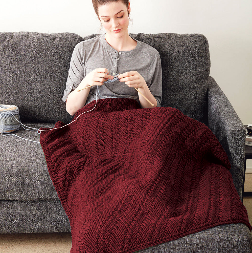 Reversible Knit Lap Blanket