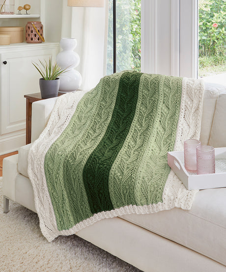 Ribbed Leaves Throw