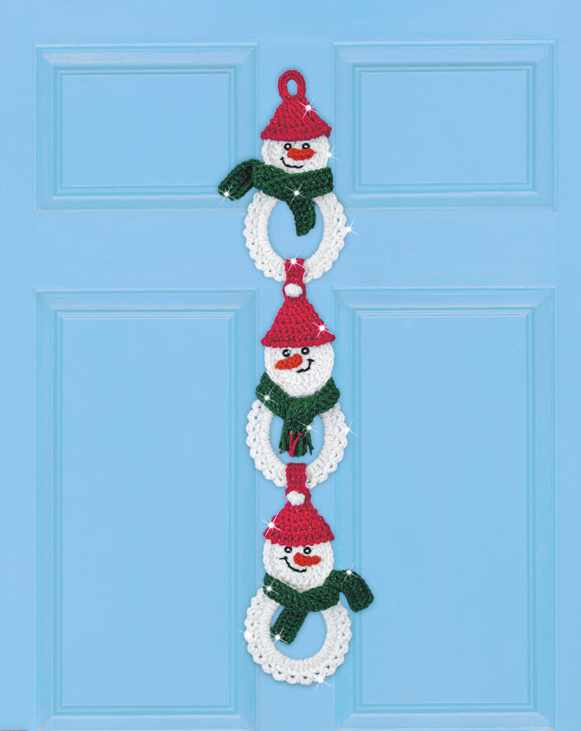 Snowman Trio Door Hanger Crochet Kit