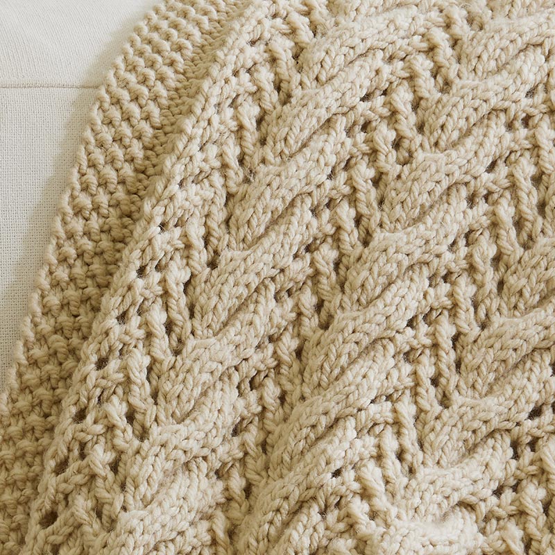 Cables and Lace Afghan