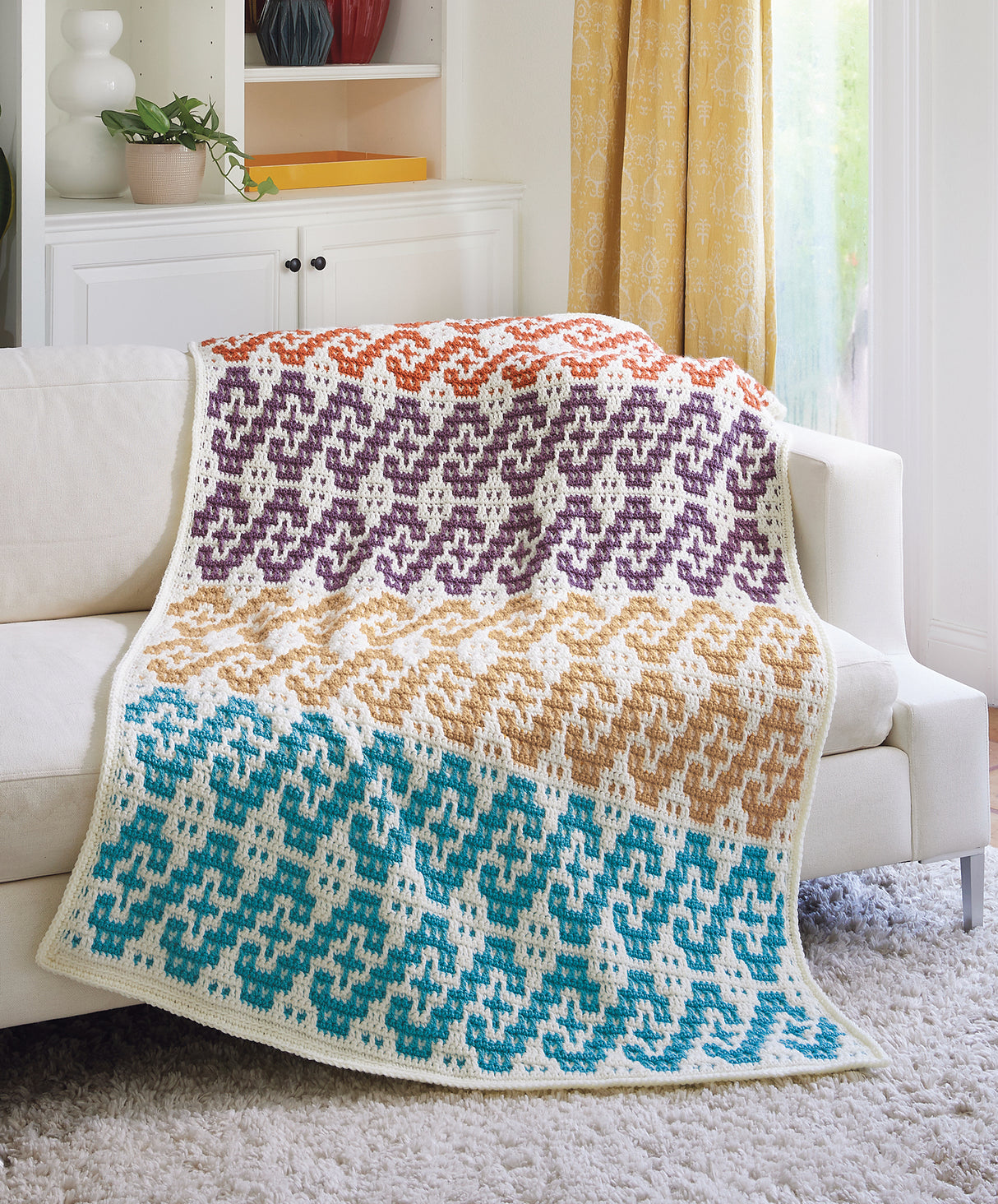 Mosaic Crochet Blanket