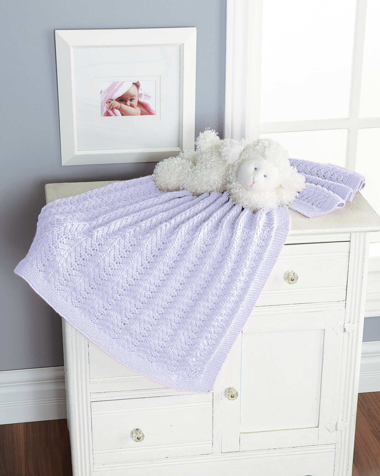 Couverture à chevrons en dentelle