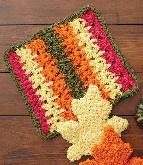 Free Autumn Colours Dishcloth Pattern