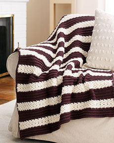 Modèle de crochet afghan à chevrons gratuit
