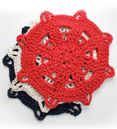 Free The Ship's Helm Dishcloth Pattern